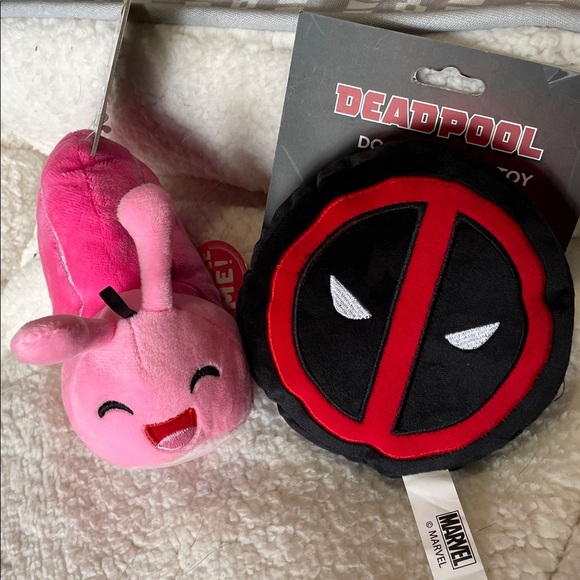 Other - Plush Dog Toy 2 Piece Deadpool And Pink Snail